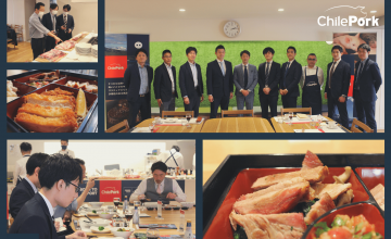 ChilePork organized cooking shows for Japanese specialized media outlets, importers and distributors