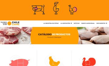 새로운 온라인 제품 카탈로그는 수입업자들을 유혹하는 매력적인 디자인으로 칠레의 백색육을 소개하다